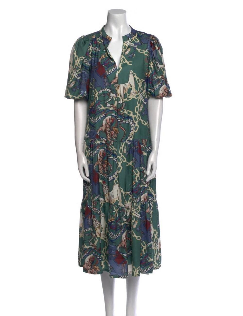 Emily McCarthy Royal Animal Hampton Dress Size S